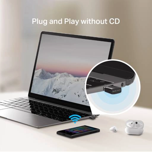 ADAPTADOR USB NANO WI-FI MERCUSYS MA12N N300 - 300 MBPS, WPA3, PLUG & PLAY - 4