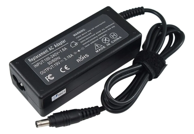 CARGADOR COMPATIBLE PARA PORTATIL SAMSUNG 19V 3.16A 60W NEGRO - 1