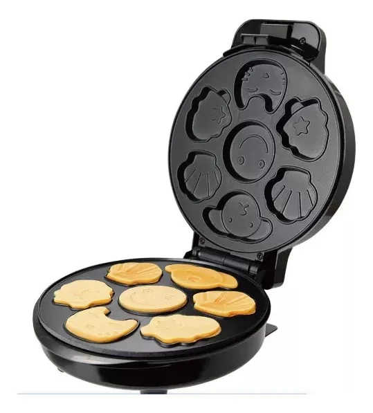 MAQUINA PARA HACER HOT CAKE CON FORMAS RAF ANTIADHERENTE COLOR NEGRO R.2218 - 2