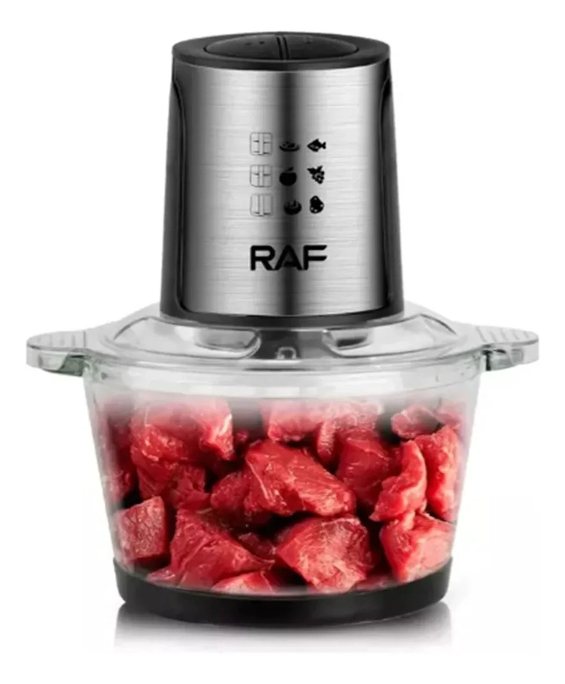 PROCESADORA ALIMENTOS 2RL 800W VIDRIO 2L PICADORA CARNE ACERO - 1