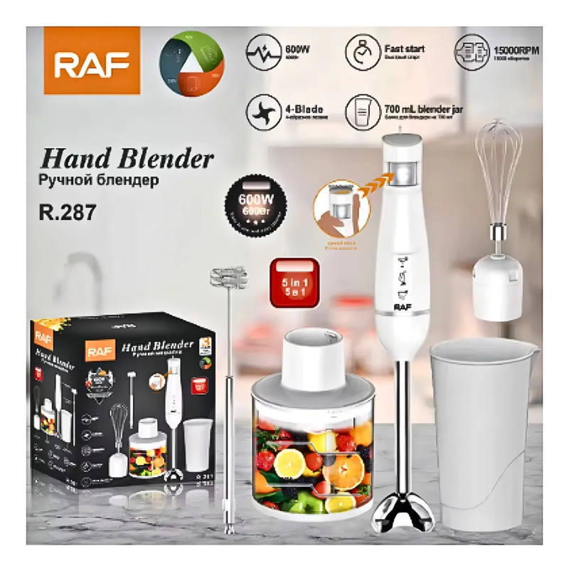BATIDOR DE MANO ELE CTRICO BATIDORA INMERSION 5EN1 R.366 RAF - 6