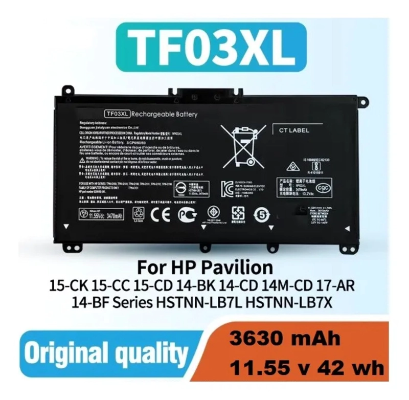 BATERIA TF03XL COMPATIBLE CON PORTATIL HP PAVILION 15-CC - 1