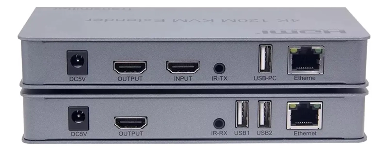 EXTENSOR KVM HDMI FULL HD SOBRE RED IP 120 METROS 1080P 4K 2K - 3
