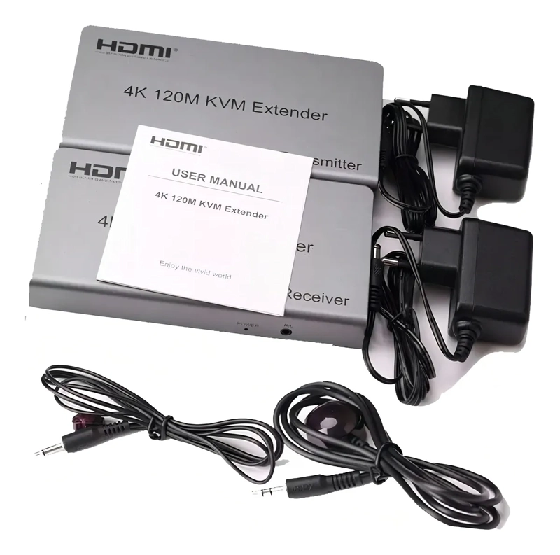 EXTENSOR KVM HDMI FULL HD SOBRE RED IP 120 METROS 1080P 4K 2K - 5
