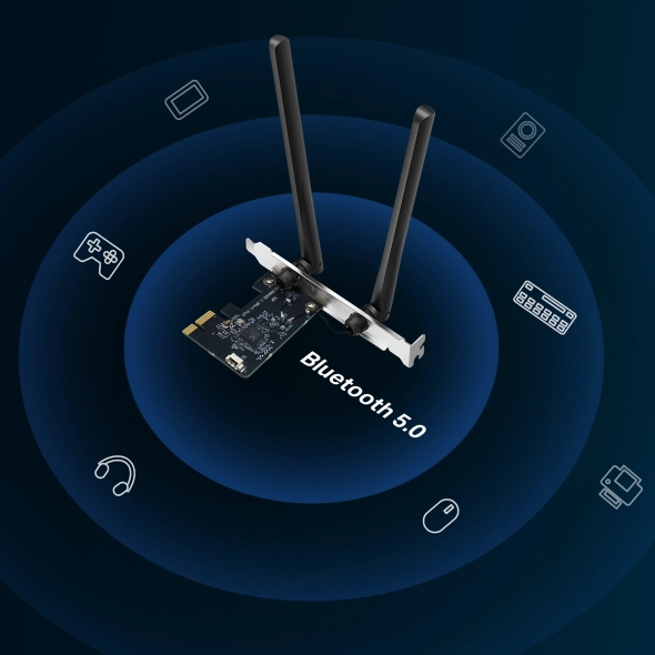ADAPTADOR PCIE MERCUSYS MA30E AC1200  WI-FI DUAL BAND BLUETOOTH 5.0 MU-MIMO - 5