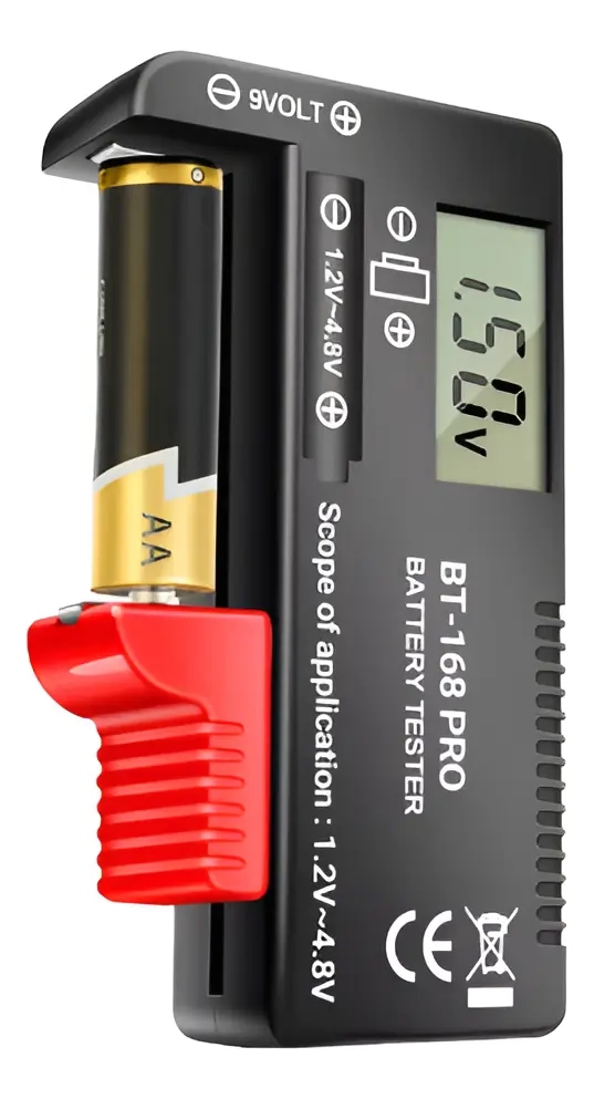 PROBADOR DE PILAS BATERIA DE BT-168PRO UNIVERSAL LCD DIGITAL - 1