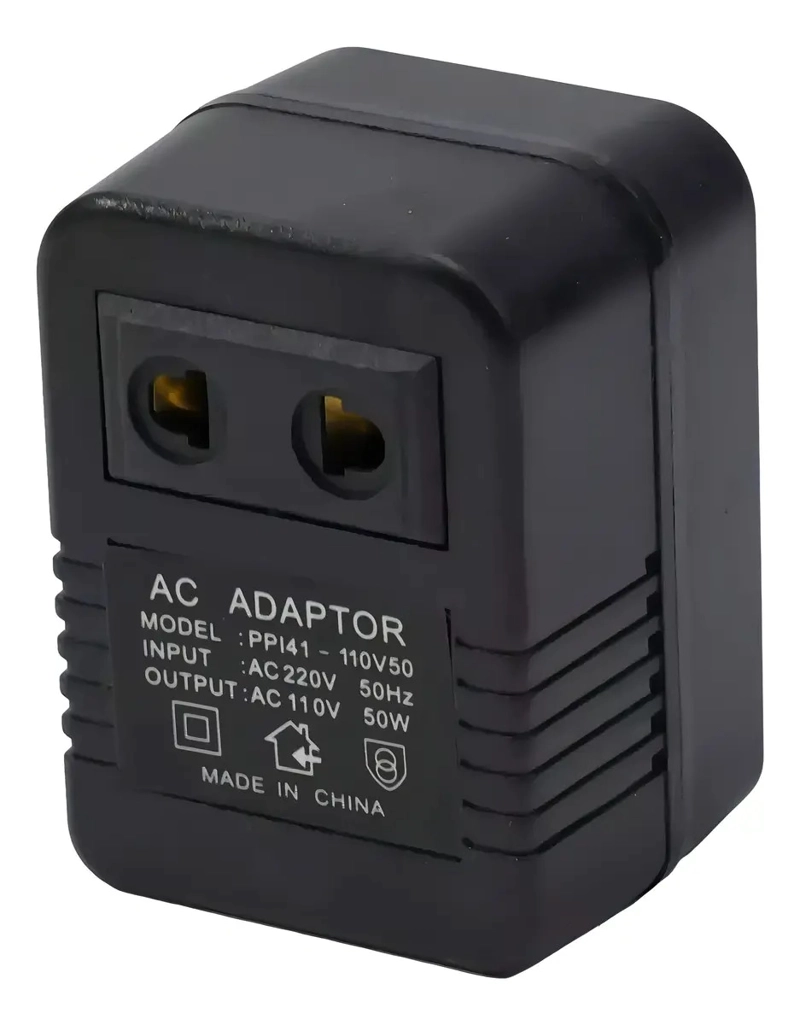 ADAPTADOR 220V A 110V CORRIENTE TRANSFORMADOR 50WATTS MAX - 1