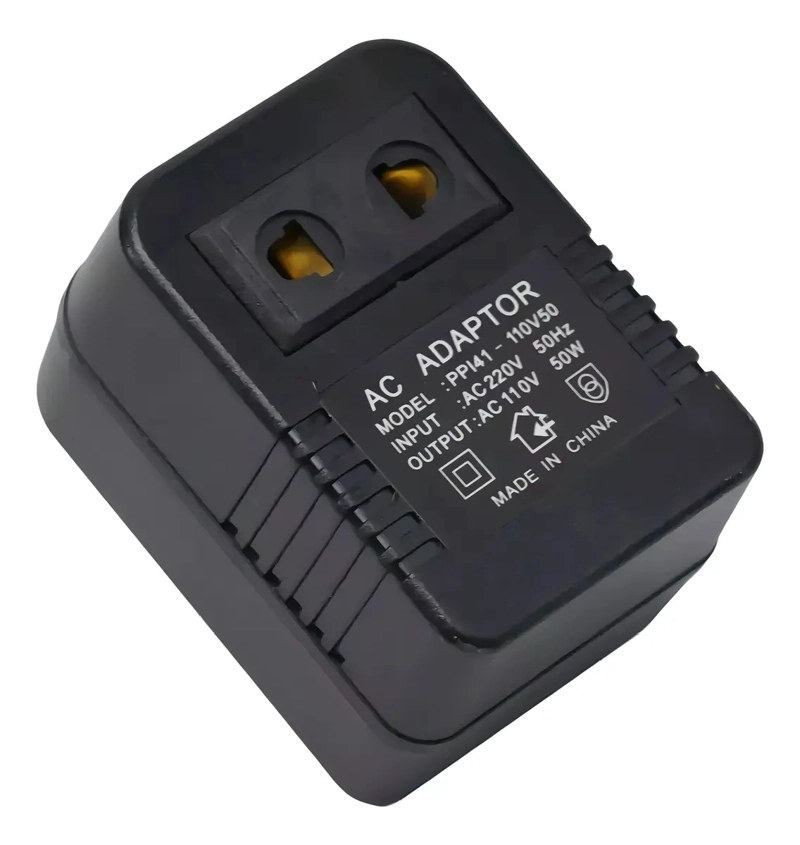 ADAPTADOR 220V A 110V CORRIENTE TRANSFORMADOR 50WATTS MAX - 4