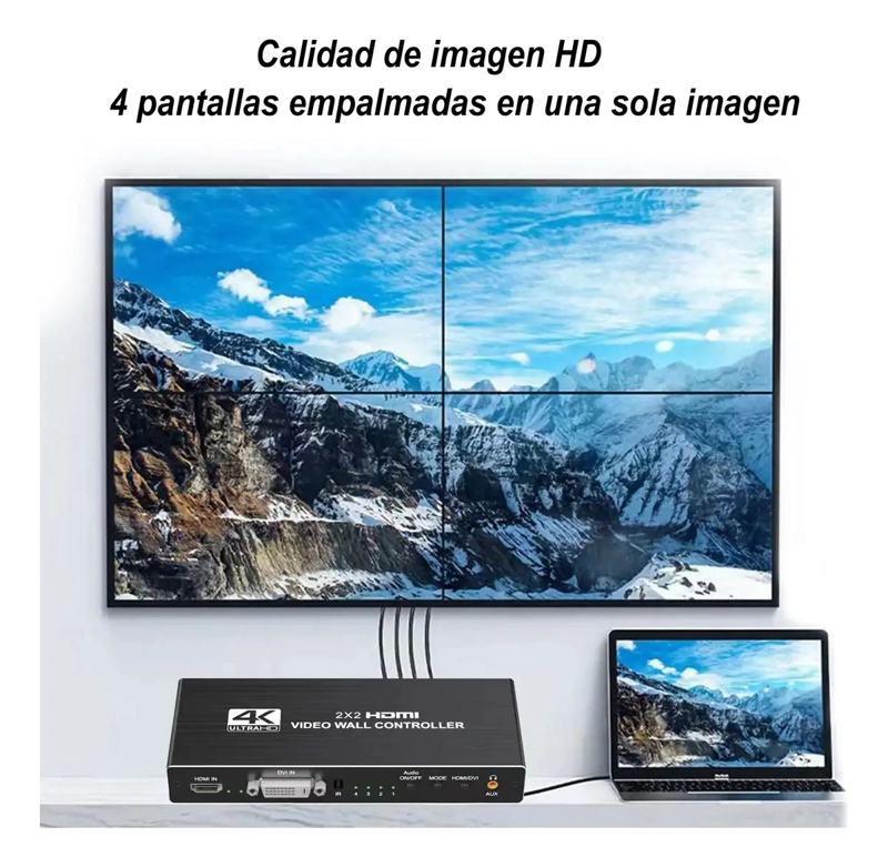 CONVERTIDOR DE VIDEO VIDEOWALLS PARED HDMI Y SPDIF 2×2 HD - 2
