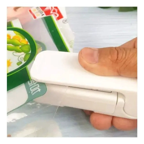 MINI SELLADOR DE BOLSAS PORTATIL DE PILAS COLOR BLANCO - 2