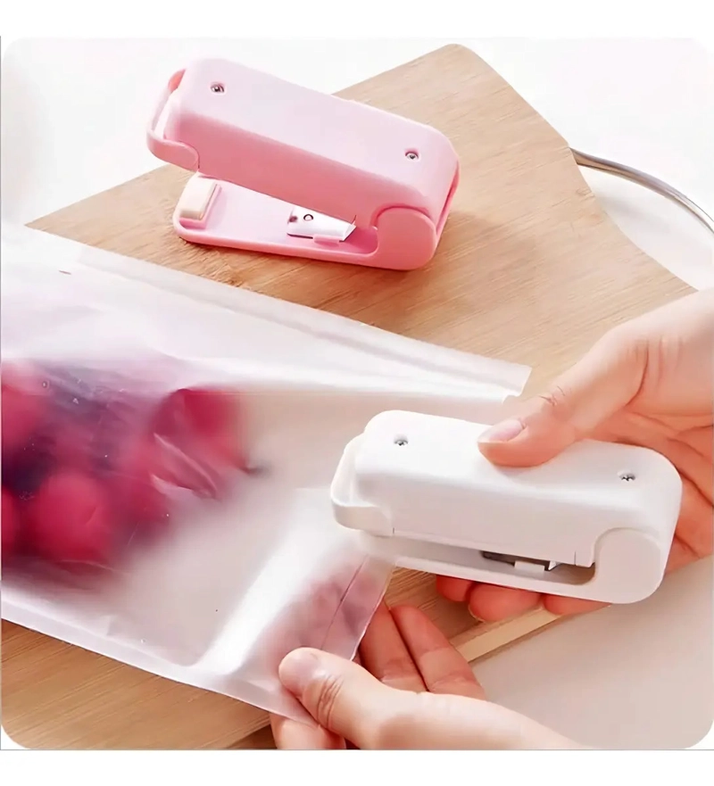 MINI SELLADOR DE BOLSAS PORTATIL DE PILAS COLOR BLANCO - 6