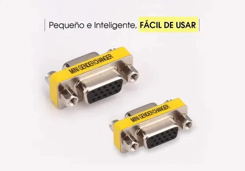 ADAPTADOR VGA HEMBRA-HEMBRA PARA UNIR CABLES, CONECTOR ORO - 2