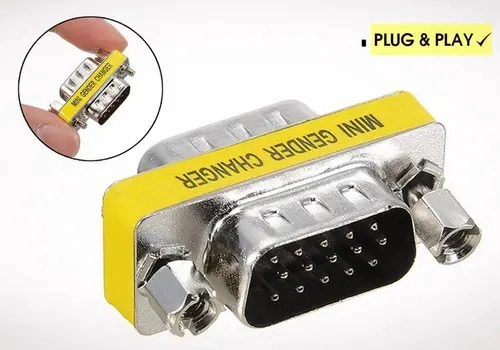 ADAPTADOR VGA HEMBRA-HEMBRA PARA UNIR CABLES, CONECTOR ORO - 3