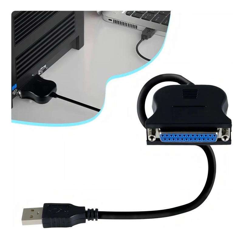 CABLE ADAPTADOR USB A PUERTO PARALELO DB25 IMPRESORA - T219 - 2