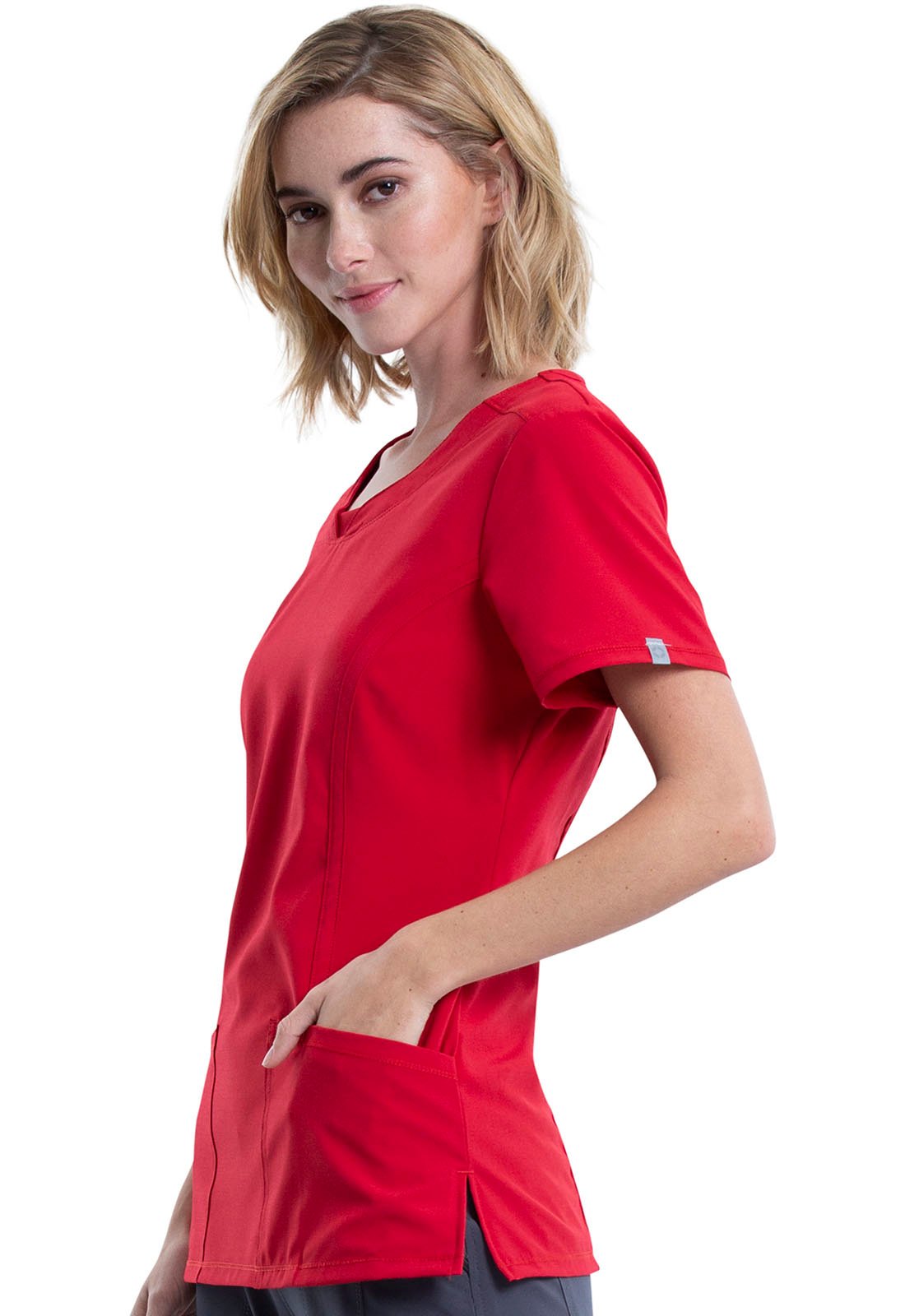 POLERA MUJER CHEROKEE INFINITY 2624A - UNIFORMES CLÍNICOS - 4