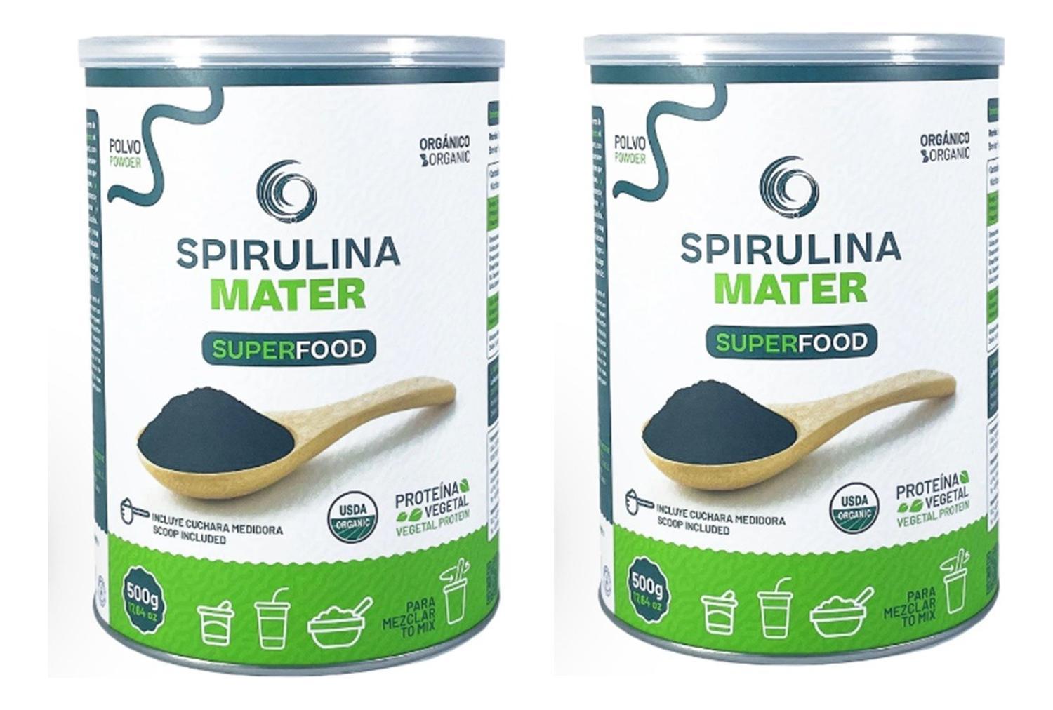 PROMO SPIRULINA MATER 2 X 500G + MASCARILLA CON COBRE - 2