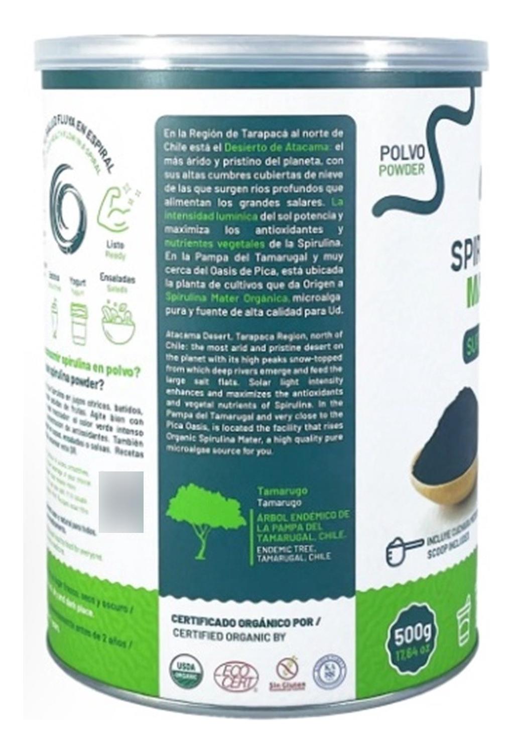 PROMO SPIRULINA MATER 2 X 500G + MASCARILLA CON COBRE - 3