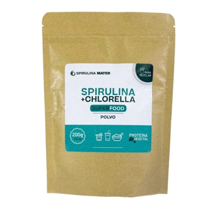 ESPIRULINA + CHLORELLA EN POLVO - 200 G. - 1