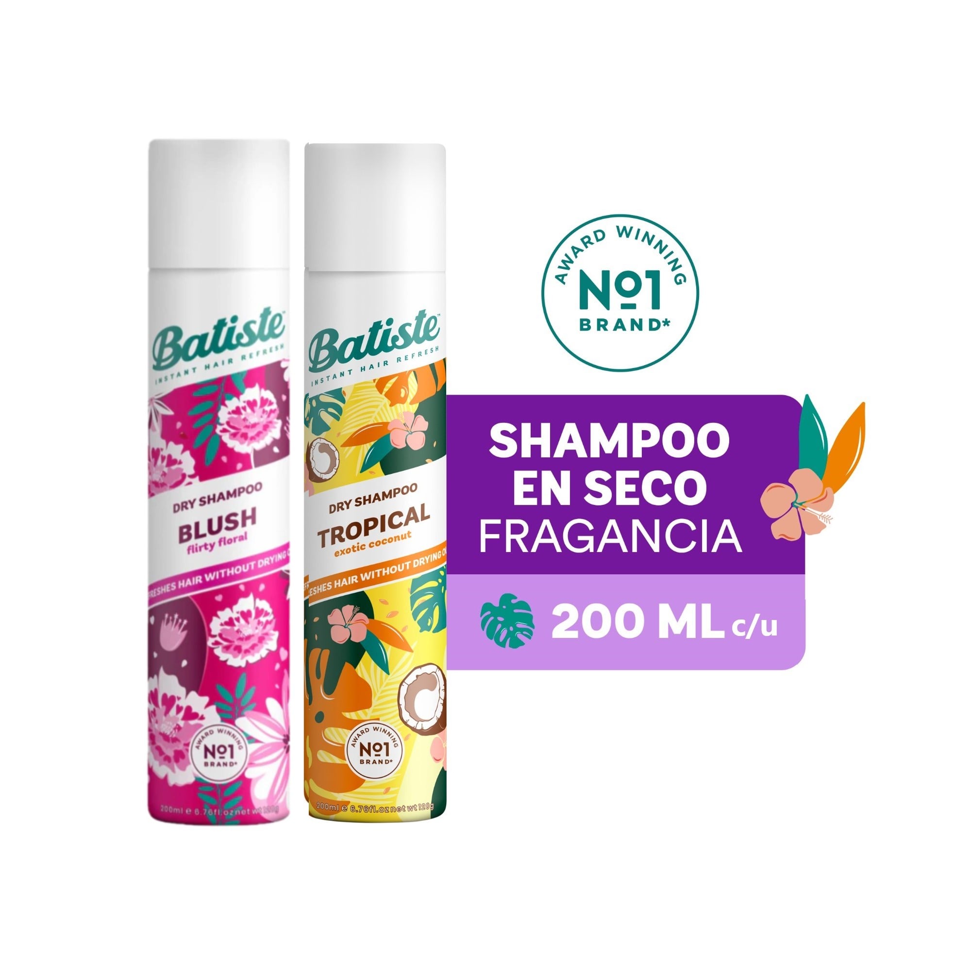 PACK 2 BATISTE 200 ML DIVINE DARK + CHERRY - 2