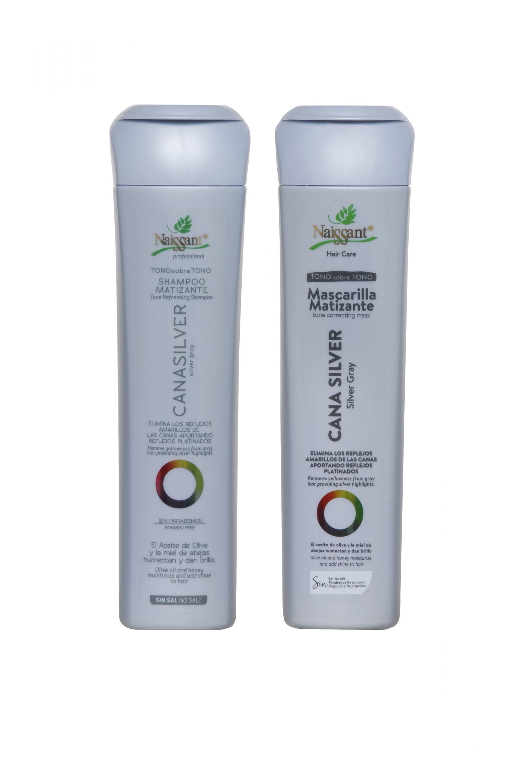 PACK NAISSANT SHAMPOO Y MASCARILLA MATIZADOR CANA SILVER - 1