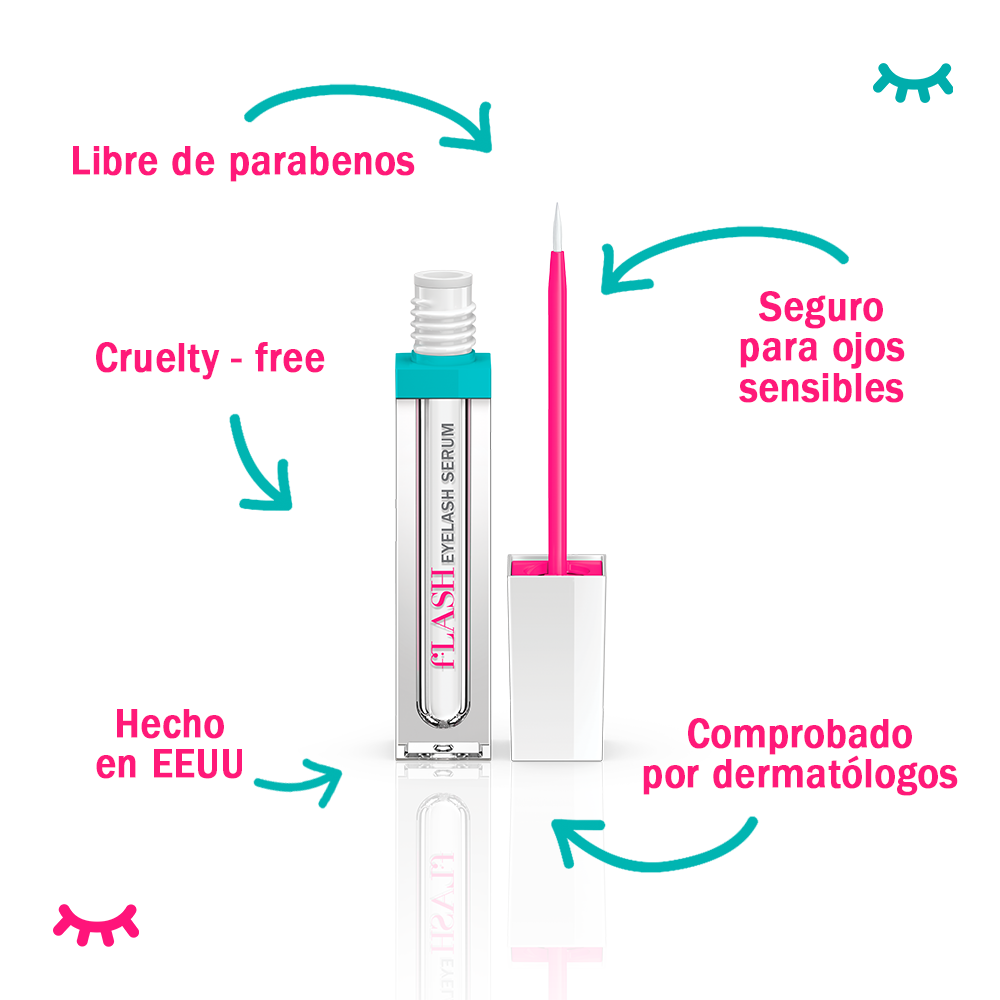 SERUM PESTAÑAS FLASH 2 ML y 10 ML + MÁSCARA FORTALECEDORA PARA FABULASH - 2