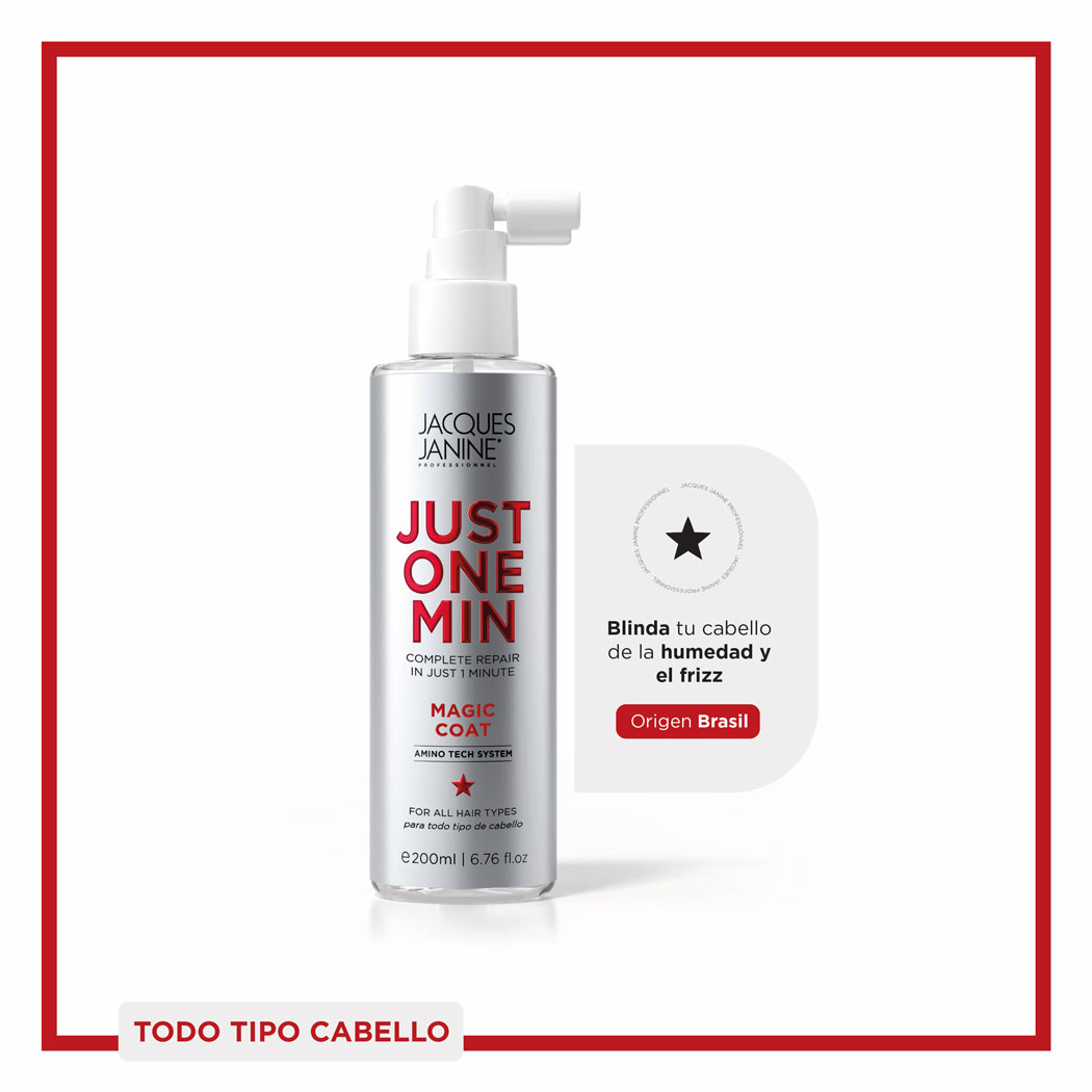 Spray Capilar Antifrizz Protección y Brillo Just One Minute Jacques Janine 200ml - 1