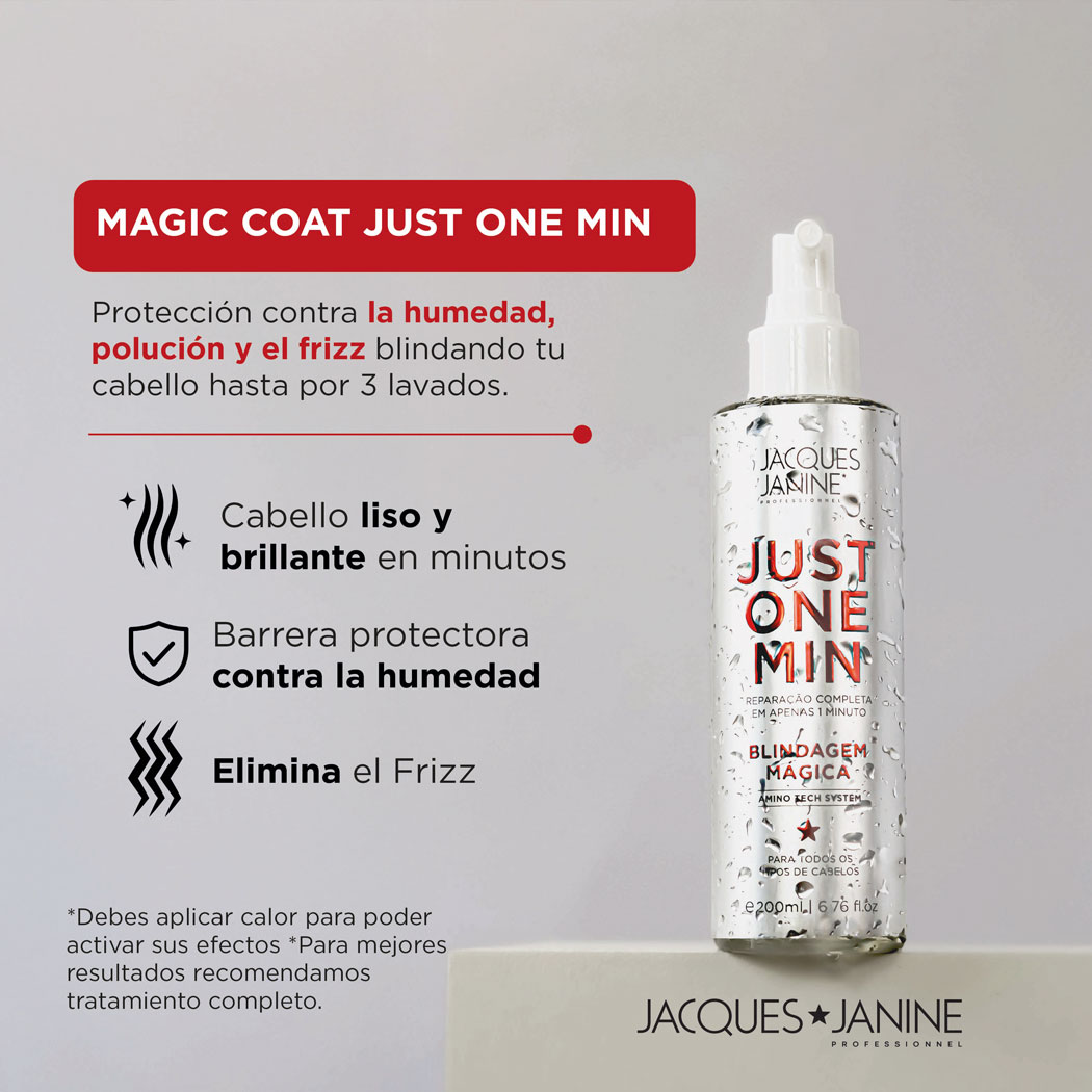 Spray Capilar Antifrizz Protección y Brillo Just One Minute Jacques Janine 200ml - 3