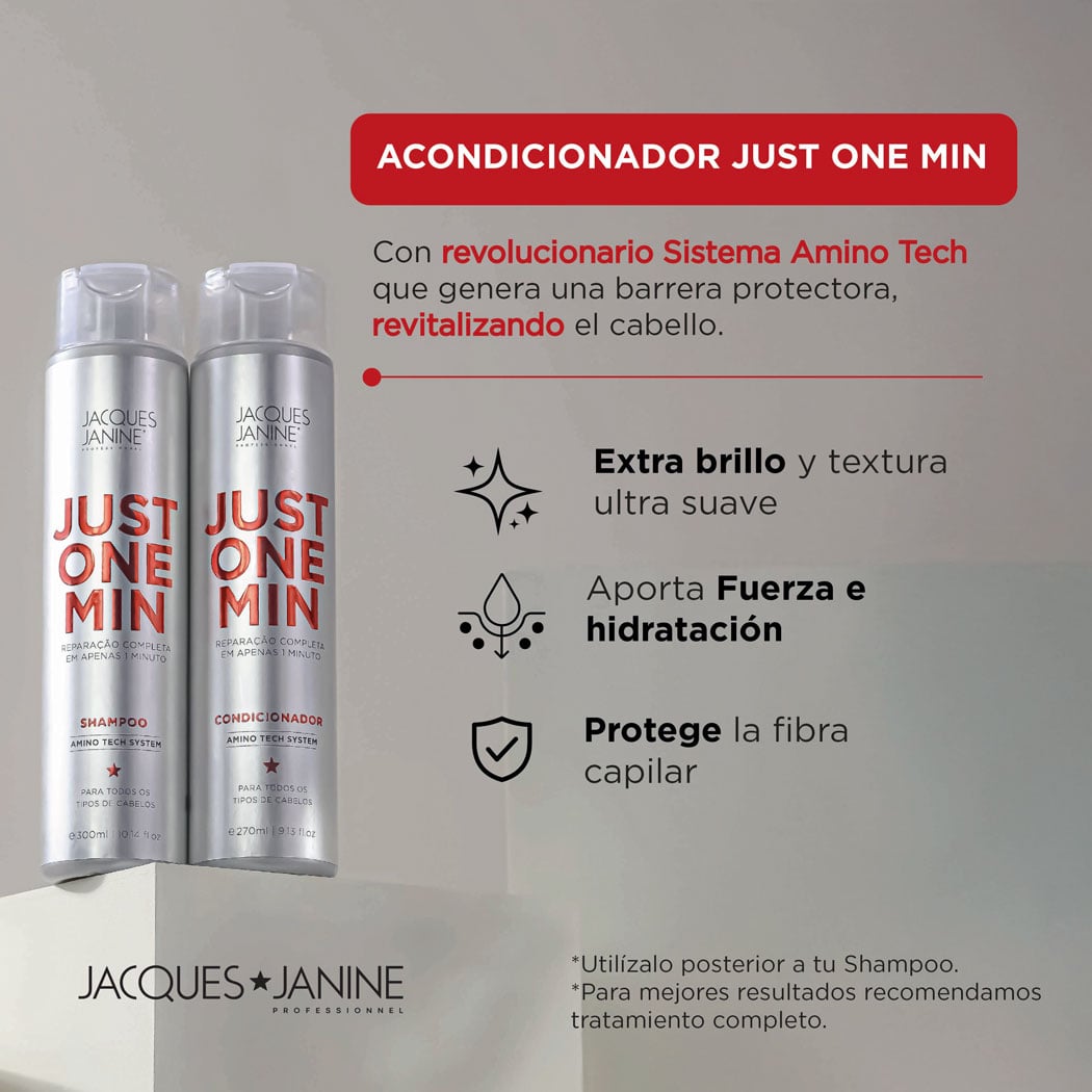 ACONDICIONADOR INTENSIVO PARA BRILLO Y SUAVIDAD BLINDAJE CAPILAR JACQUES JANINE 270ml - 3