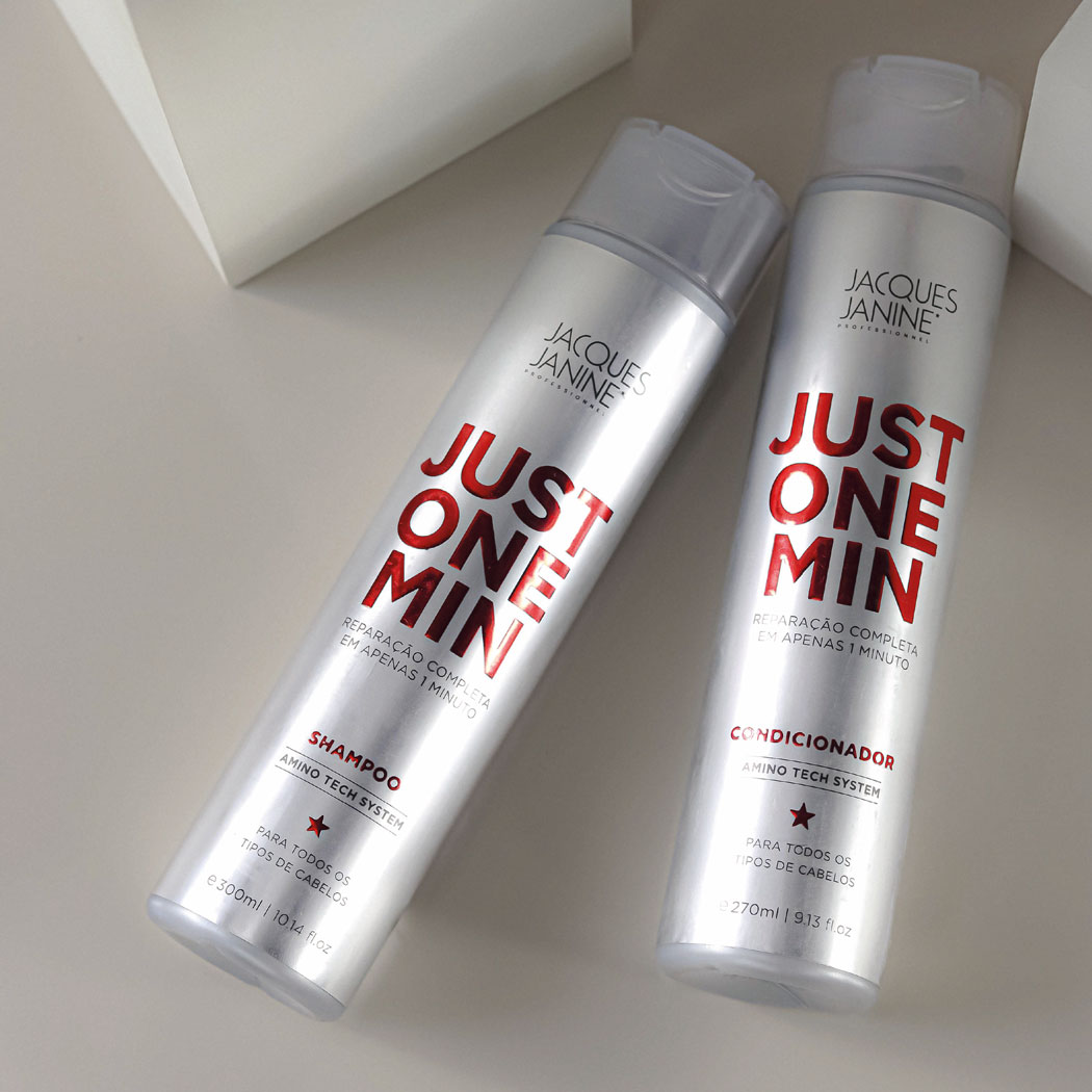 SHAMPOO INTENSIVO BRILLO Y SUAVIDAD BLINDAJE CAPILAR JUST ONE MINUTE JACQUES JANINE 300ML - 6