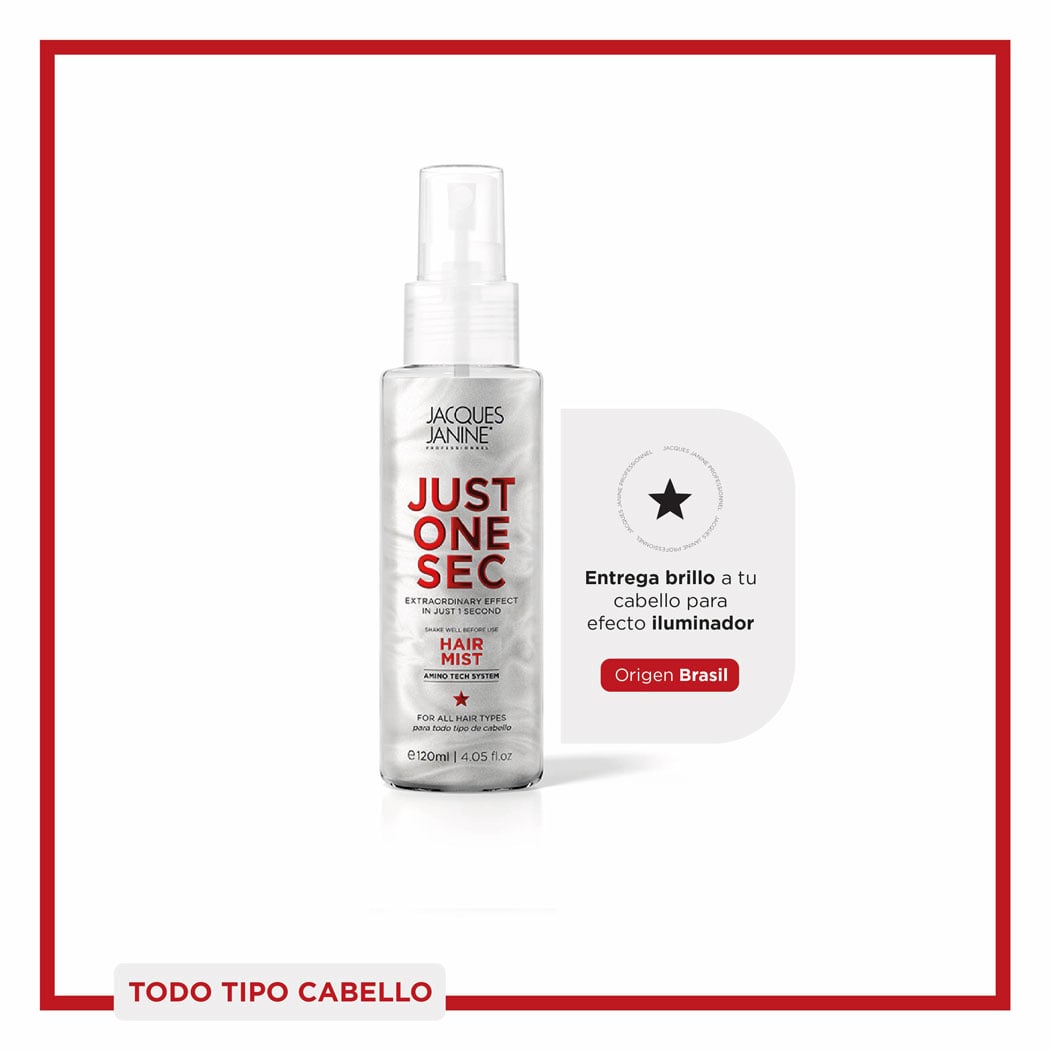 BRUMA CAPILAR ANTIFRIZZ Y BRILLO JUST ONE MINUTE JACQUES JANINE 120ML - 1