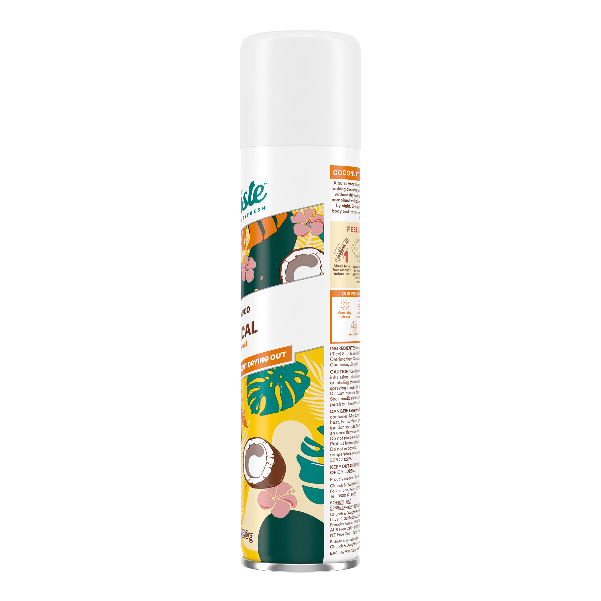 BATISTE SHAMPOO SECO FRAGANCIA TROPICAL COCO 200ML - 2