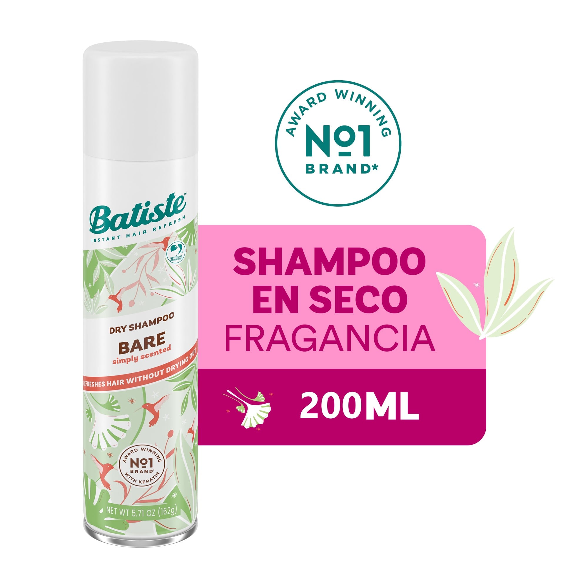 BATISTE SHAMPOO SECO BARE AROMA LIGERO 200ML - 1