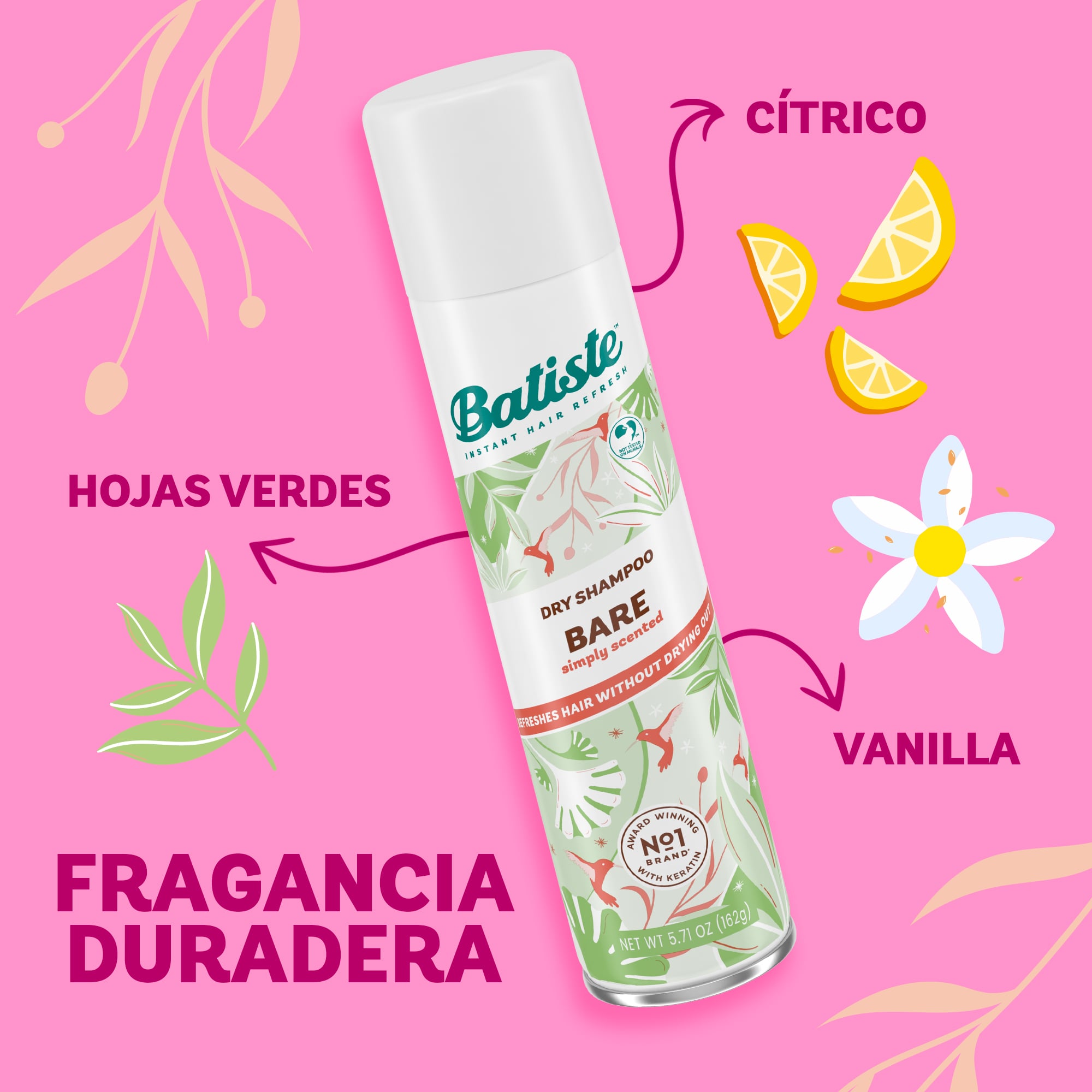 BATISTE SHAMPOO SECO BARE AROMA LIGERO 200ML - 5