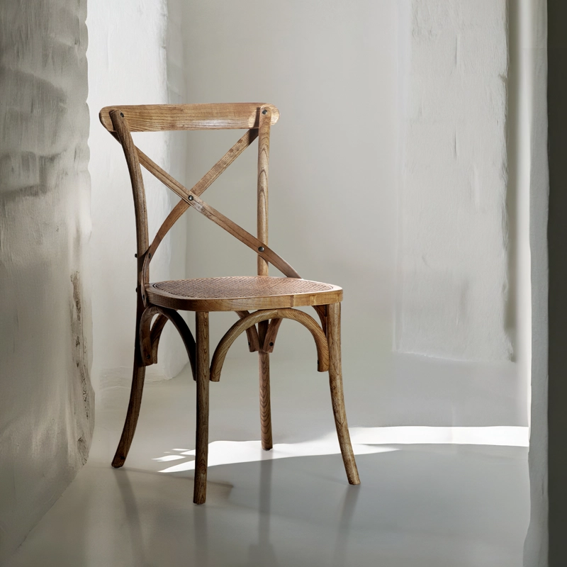 SILLA FORM DESIGN TRADITION JUNCO 1 CUERPO MADERA OLMO ENVEJECIDO CAFE - 2