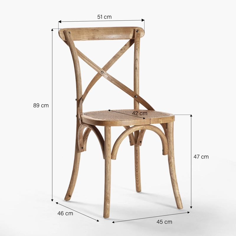 SILLA FORM DESIGN TRADITION JUNCO 1 CUERPO MADERA OLMO ENVEJECIDO CAFE - 5