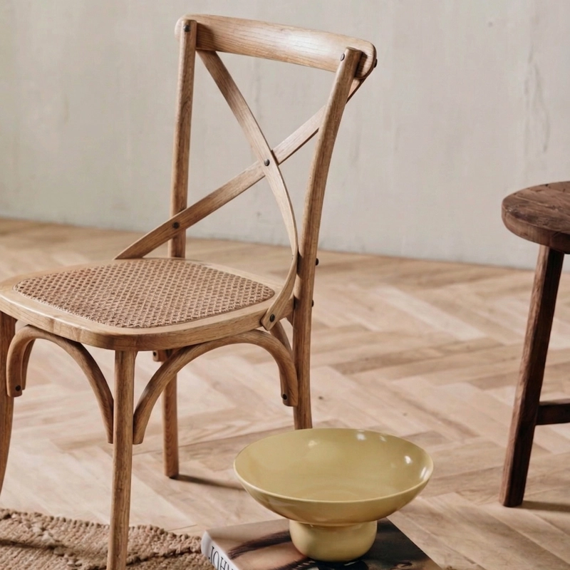 SILLA FORM DESIGN TRADITION JUNCO 1 CUERPO MADERA OLMO ENVEJECIDO CAFE - 6