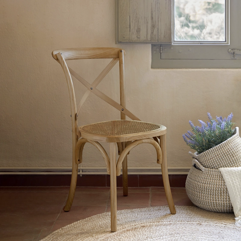 SILLA FORM DESIGN TRADITION JUNCO 1 CUERPO MADERA OLMO ENVEJECIDO CAFE - 7