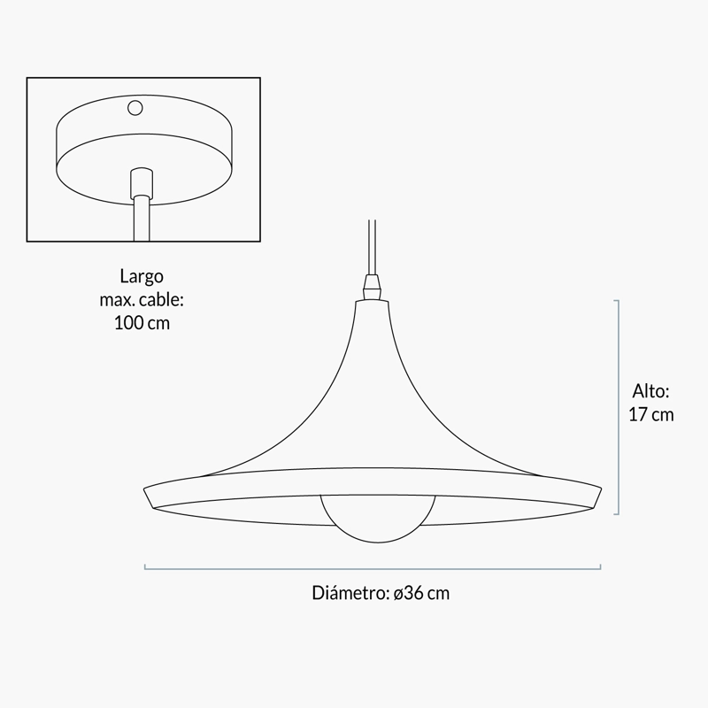 LAMPARA COLGANTE BEAT SHADE WIDE (RE PLICA) FORM - 6