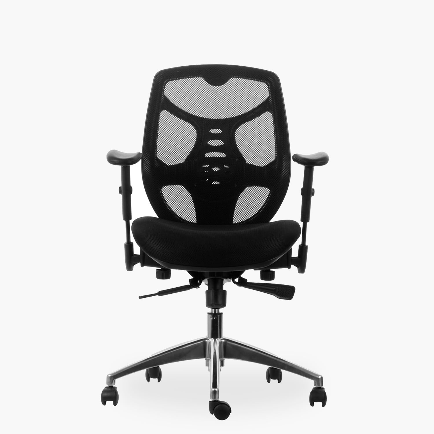 SILLA ESCRITORIO FORM OFFICE NEGRO IDENTITY BASE ALUMINIO - 1