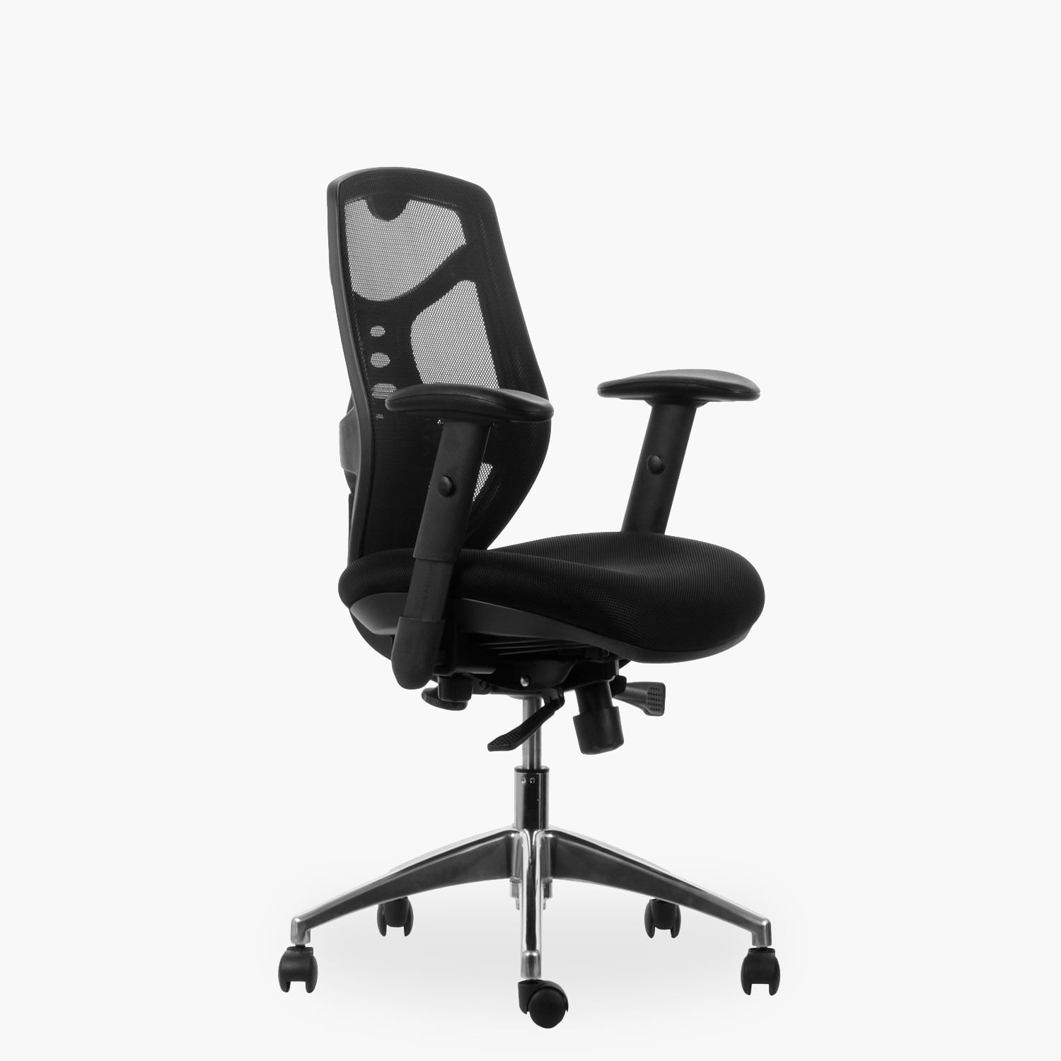 SILLA ESCRITORIO FORM OFFICE NEGRO IDENTITY BASE ALUMINIO - 2