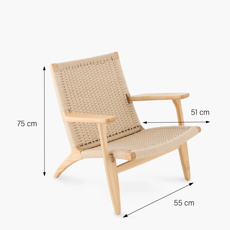 BUTACA FORM DESIGN DANESA WEGNER 1 CUERPO CAFE RÉPLICA - 7