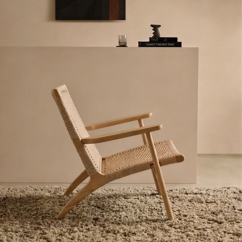 BUTACA FORM DESIGN DANESA WEGNER 1 CUERPO CAFE RÉPLICA - 8