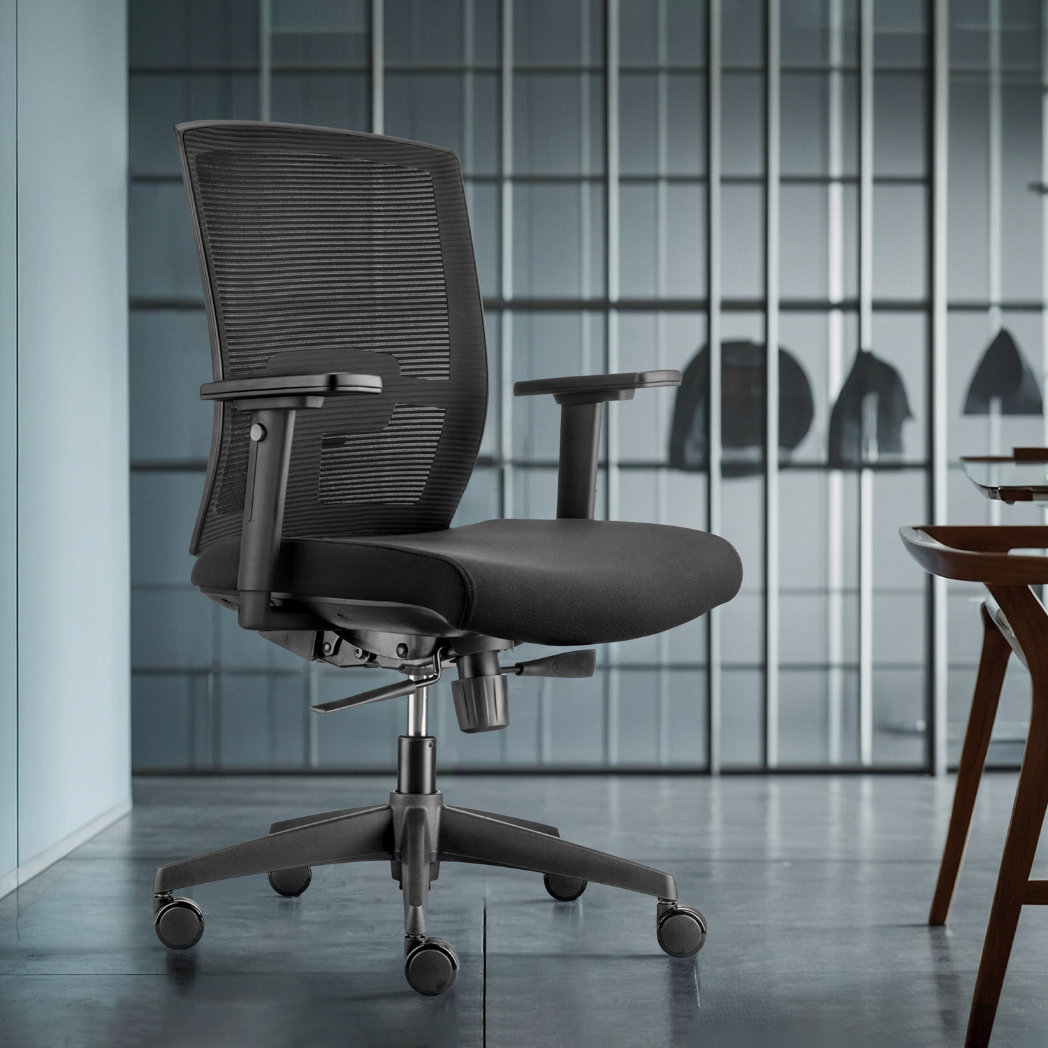 SILLA ESCRITORIO FORM OFFICE NEGRO TAYLOR - 8