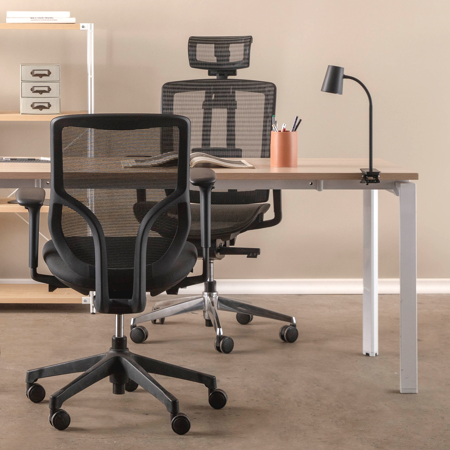 SILLA ESCRITORIO FORM OFFICE GRIS AIR OSCURO - 7