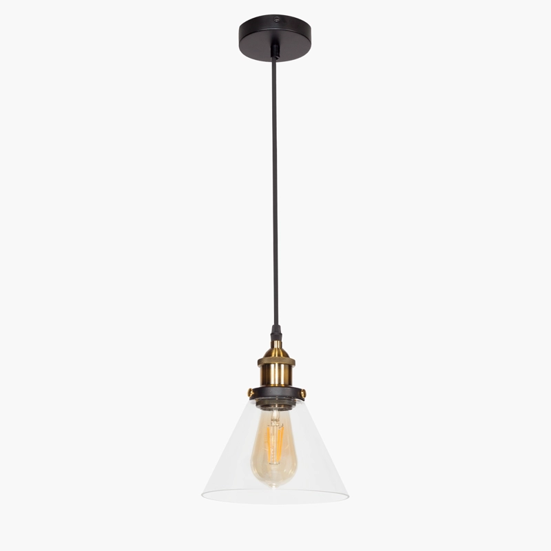 LAMPARA COLGANTE RETRO VIDRIO FORM - 1