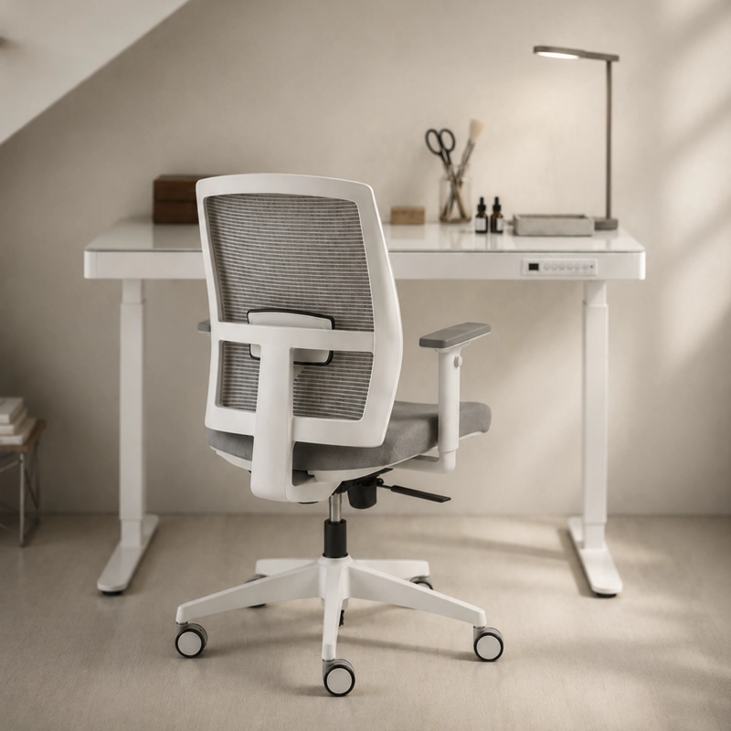 SILLA ESCRITORIO FORM OFFICE GRIS CLARO TAYLOR PRO - 2
