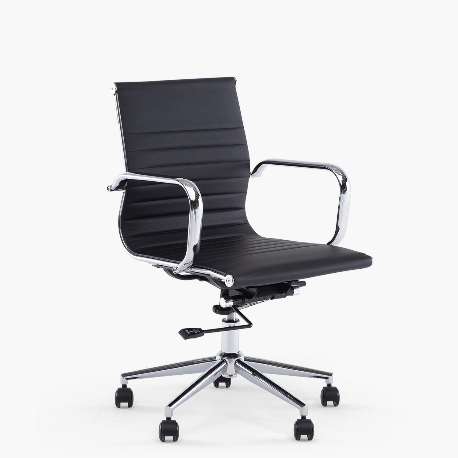 SILLA OFICINA BISHOP MEDIA NEGRO - 2