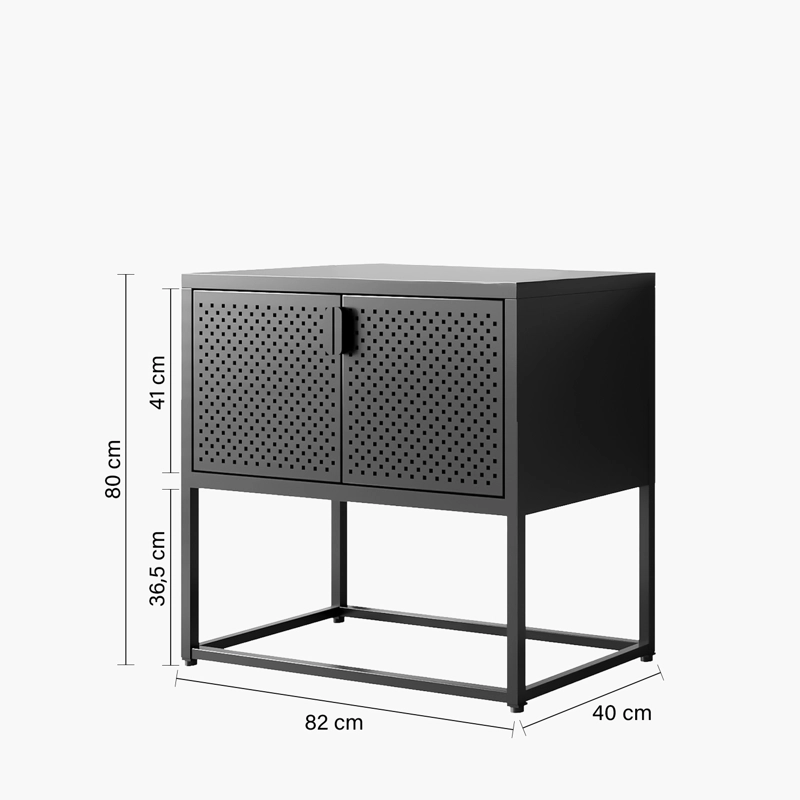 ARRIMO FORM DESIGN METAL 2 PUERTAS NEGRO MEDIO NEWTON - 7