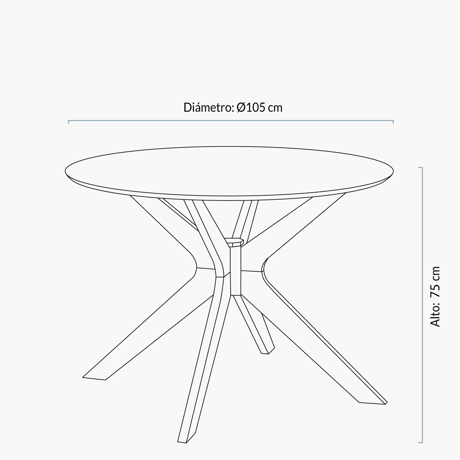MESA DE COMEDOR FORM DESIGN DUNCAN REDONDA NATURAL MADERA - 6