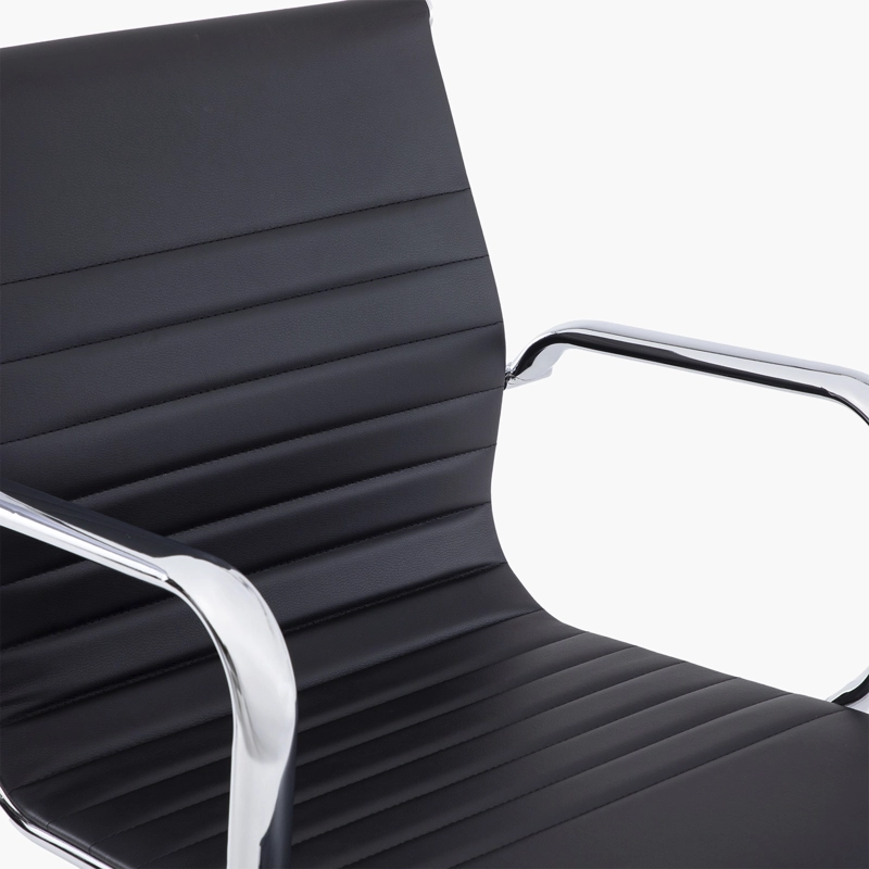 SILLA FORM OFFICE BISHOP MEDIA METAL NEGRO VISITA - 8